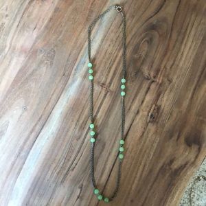 J. Crew Green Bead Layering Necklace